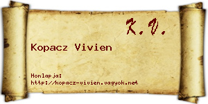 Kopacz Vivien névjegykártya